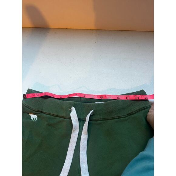 Y2K Abercrombie 1892 Cotton Blend Drawstring Waist Sweat Short Green Boys Size L - Picture 8 of 8